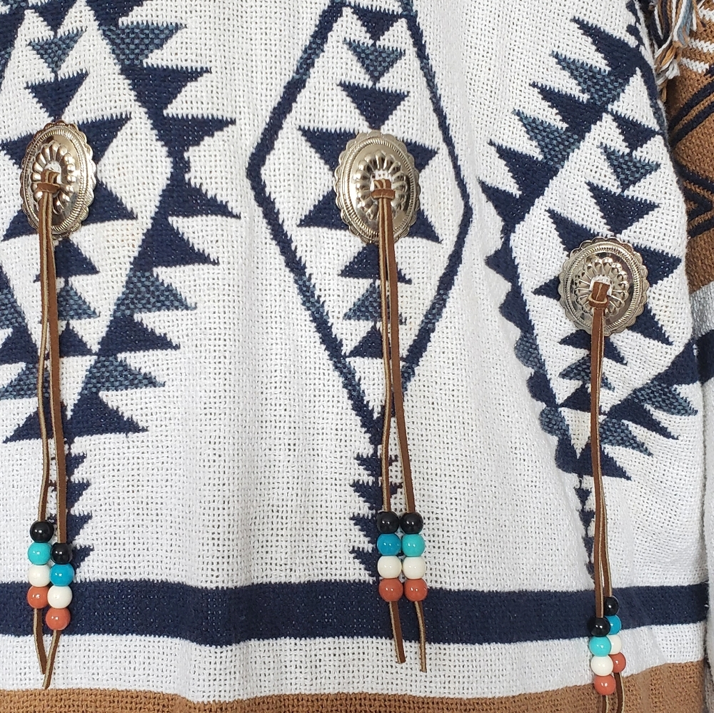 Southwestern Woven Blanket Coat - Picture 10 of 14